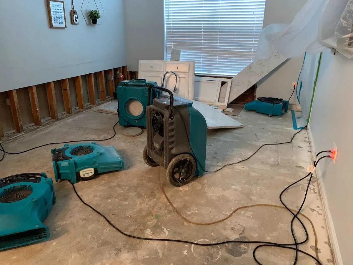 Dehumidifier in flood-cut room for Water Extraction & Removal in Guttenberg